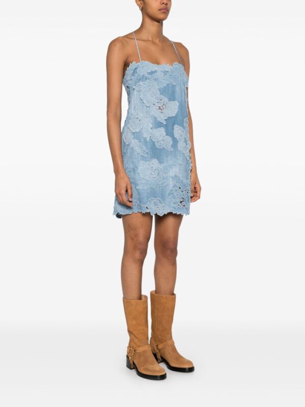 ⁦floral-appliqué mini dress⁩ - الصورة ⁦2⁩