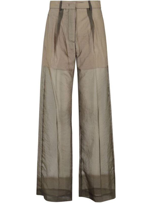 ⁦sheer-overlay trousers⁩ - الصورة ⁦2⁩
