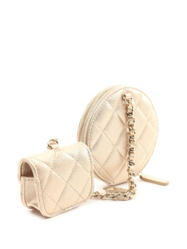 2021 Interlocking CC leather purse and case - Image 3