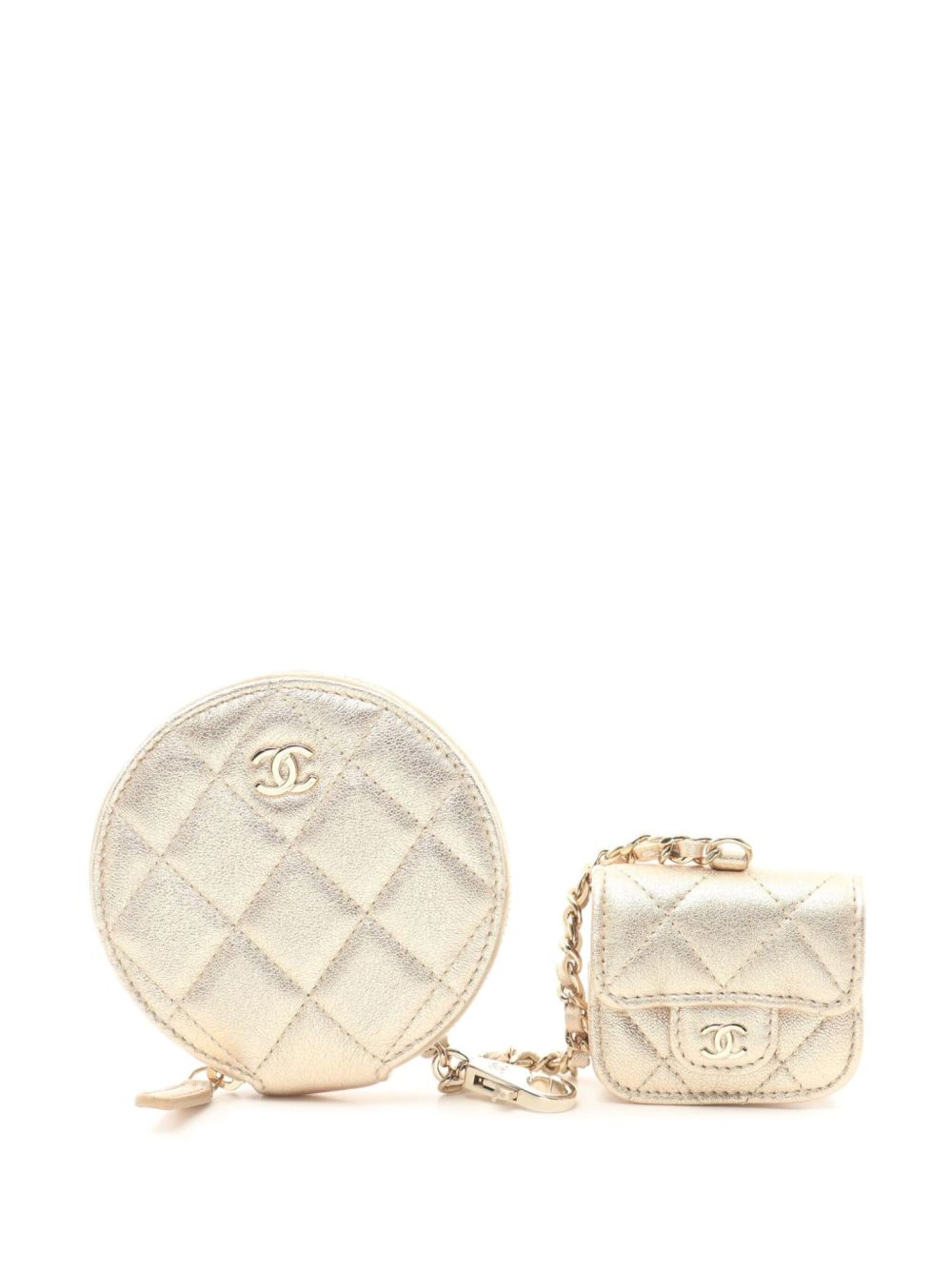 2021 Interlocking CC leather purse and case
