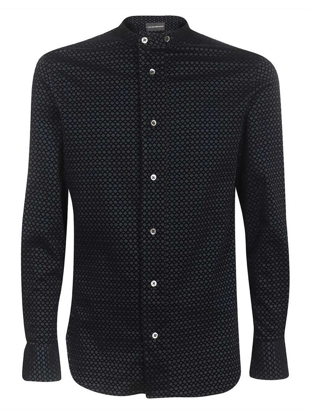 geometric-print shirt