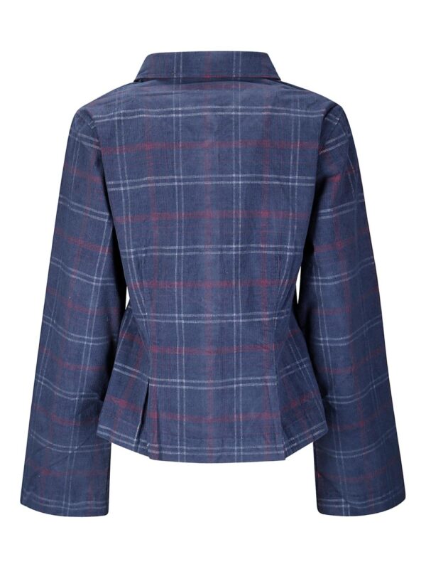 ⁦plaid button-up overshirt⁩ - الصورة ⁦2⁩