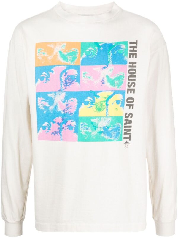 ⁦graphic-print long-sleeve T-shirt⁩ - الصورة ⁦4⁩