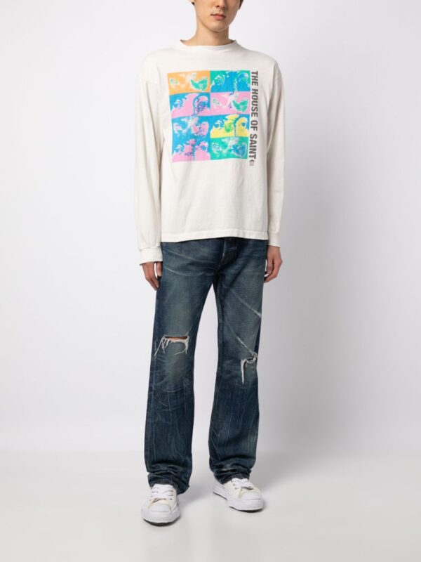 ⁦graphic-print long-sleeve T-shirt⁩ - الصورة ⁦3⁩