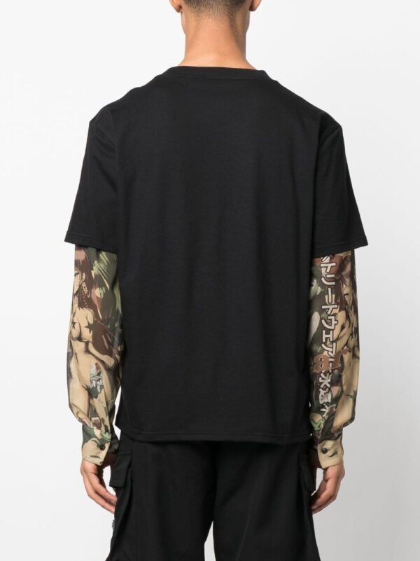 ⁦graphic-print layered cotton T-shirt⁩ - الصورة ⁦3⁩