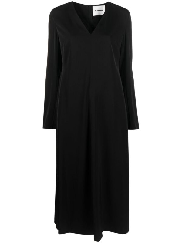 long-sleeve midi dress
