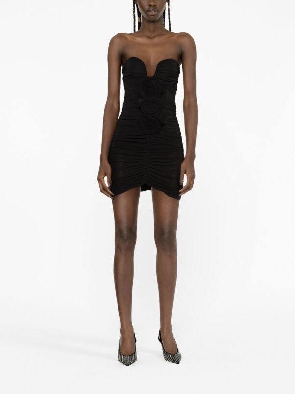 ⁦floral-appliqué ruched minidress⁩ - الصورة ⁦2⁩