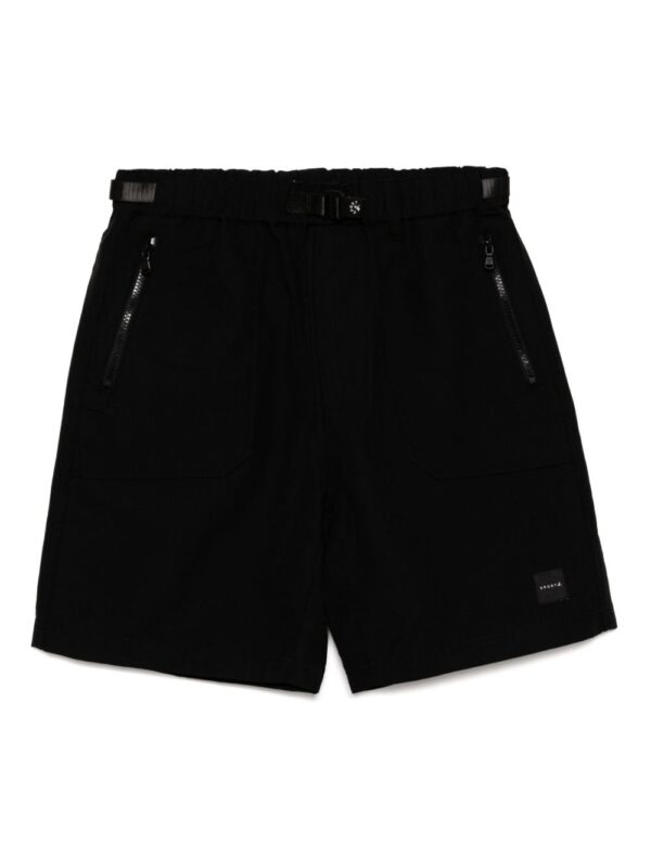 Tuck belted shorts