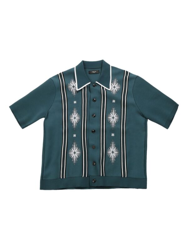 intarsia-knit shirt