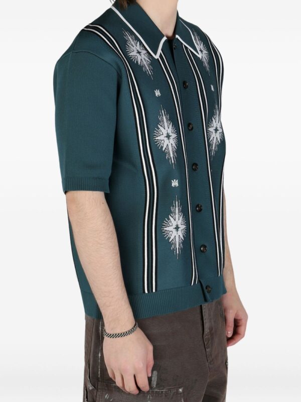 ⁦intarsia-knit shirt⁩ - الصورة ⁦4⁩