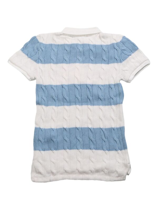 ⁦striped cable-knit polo shirt⁩ - الصورة ⁦2⁩