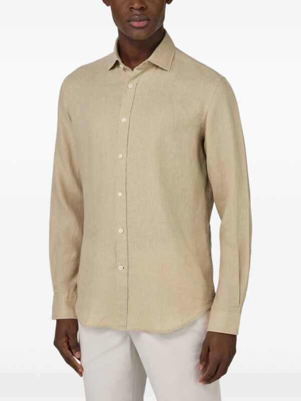 ⁦Regular Fit Linen Shirt⁩ - الصورة ⁦2⁩